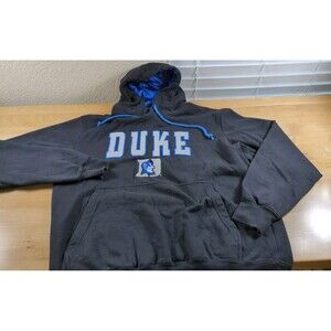 VTG FOOT LOCKER Duke Blue Devils Pullover Hoodie Sweatshirt Medium Black